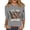 Gray #033, variant on 250th Anniversary USA Shirts Women Plus Size 3/4 Sleeve T-Shirts Loose USA Flag Print Tops 4th of July Celebration Party Pullover Independence Day Patriotic Round Neck Blouses White 3XL
