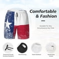 thumbnail image 3 of Mens Swim Trunks Texas Flag Quick Dry Board Shorts with Compression Liner, 3 of 6