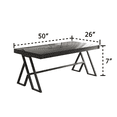 thumbnail image 5 of TY Arts & Culture 46" Black Office Glass Top Coffee Table with Metal Legs, 5 of 7