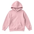 thumbnail image 7 of Girls Waffle Knit Hoodie with Pocket Trendy Loose Fit Casual Long Sleeve Kids Pullover Sweatshirt Fall Clothes Pink 5T, 7 of 7