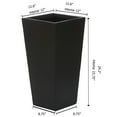 thumbnail image 6 of LuxenHome Black MgO 24.2in. H Tall Tapered Planter, 6 of 10