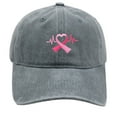 thumbnail image 1 of Cancer Awareness Ribbon Embroidered Baseball Cap Unisex Adjustable Hat for Outdoor Sports Daily Wear Hop Fashion, 1 of 4