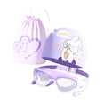 thumbnail image 2 of Gorro de natación para niños, gorro de ducha antivaho, protección total, a prueba de fugas, cómodo, con gafas de natación para niñas y niños., 2 of 8