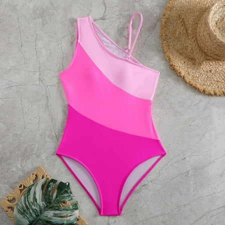 Fashion Bikini Swimsuit  Comfortable Plain Color  Women s Set  Bikinis  One-Piece  Beachwear  Poolside  Stylish  UPF 50+  Quick Dry  Leisure  Summer  Hot Trends  Womans Swimsuit | Pink S  Sopatenor