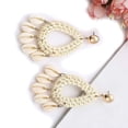 thumbnail image 6 of EXHUMKY hollow dangle earrings Earring Retro Rattan Lightweight 1 Pair for Women at Home, 6 of 6