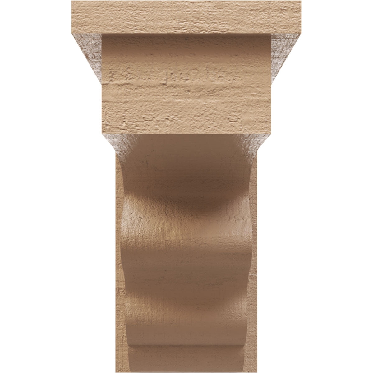 4"W x 12"D x 8"H Classic Highland Rough Cedar Woodgrain TimberThane Corbel, Primed Tan
