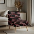 thumbnail image 3 of HELLHERO Dustproof Armless Accent Chair Soft Cover for Dining Room, Elastic Bottom Armless Accent Chair Cover, Merry Christmas Print, 3 of 8