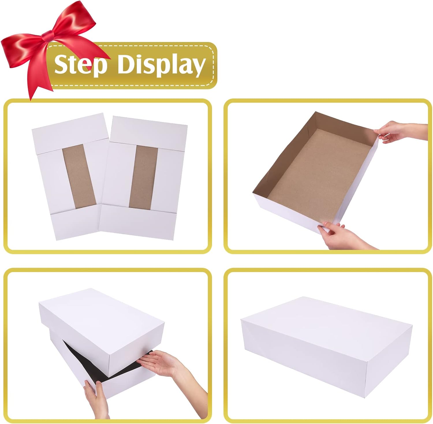 20 Pack Shirt Boxes, Extra Depth 17x11x4 Inches Gift Boxes for Presents ...