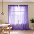thumbnail image 5 of Light Filtering Sheer Curtains, Soft Airy Voile Rod Pocket Window Drapes for Bedroom Living Room, Easy Care Privacy Window Panels, 5 of 6