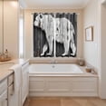 thumbnail image 3 of Vintage Bear Kitchen Curtains 63 Inch Length, Retro Farmhouse Country Wooden Grain Grommet Top Bedroom Living Room Curtains, Light Filtering Cafe Curtain Drapes 2 Panels Set 84''x63'', 3 of 9