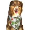 thumbnail image 5 of Dog Bandanas, Red Macaw Parrot Flower Plant Adjustable Dog Scarf Triangle Bib Handkerchief Accessories for Small Medium Large Dogs, Cats, Pets, 5 of 6