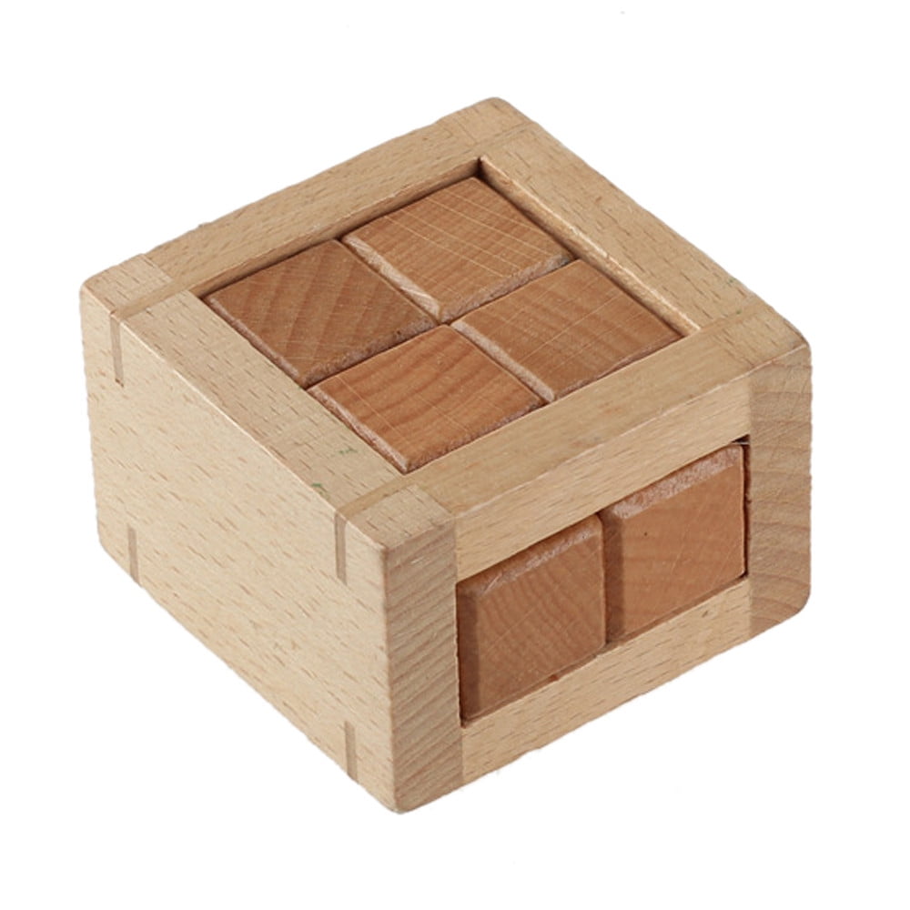 Wooden Intelligence Toy Chinese Brain Teaser Game Toy 3D Puzzle for Kids Adults 