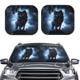 thumbnail image 2 of Balery 2 Piece Night Scene of Wolves Car Windshield Sun Shade|Foldable Front Windshield Shade for Car Front Window for Most Sedans SUV Truck-Large, 2 of 7