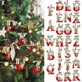 thumbnail image 2 of LSLJS Christmas Tree Hanging Ornaments English Letter Pendant 3.15" Acrylic Flat Alphabet with Reindeer Baubles Xmas Theme Car Rearview Mirror Pendant Christmas Decorations, 2 of 2