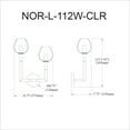 thumbnail image 2 of Dainolite - Nora - 2 Light Wall Sconce, 2 of 3