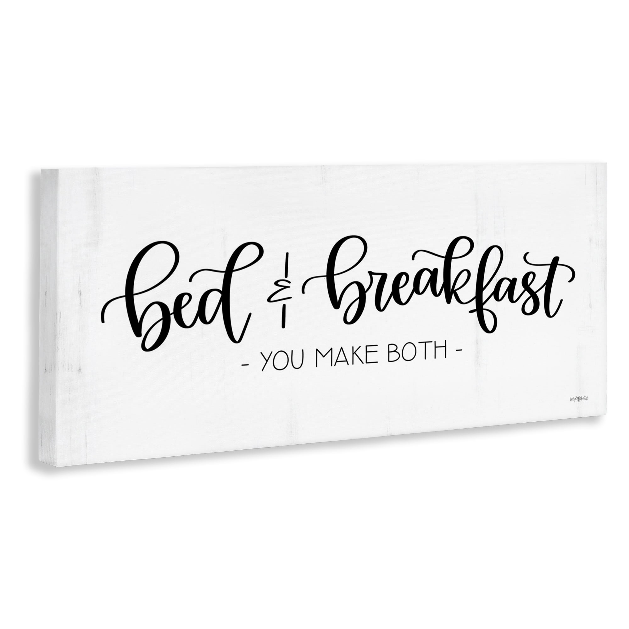 Stupell Industries Bed & Breakfast Make Both Typography Painting Gallery Wrapped Canvas Art Print Wall Art, 48 x 20