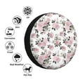 thumbnail image 4 of Naloa Rose Flowers PVC Leather Spare Tire Wheel Cover for Car Truck SUV Camper Trailer Universal Fit many size17 inch, 4 of 6