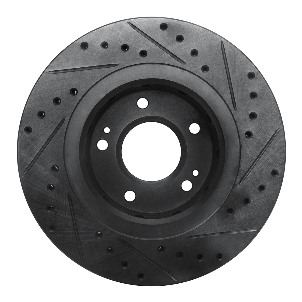 Dynamic Friction Company 633-72061L DFC Brake Rotor - Drilled And Slotted - Black