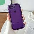 thumbnail image 5 of for iPhone 8 Plus Case,iPhone 7 Plus Case 5.5 inch Cute Clear Love Case Frame Wavy Edge Transparent Full Protective Soft TPU Shockproof Phone Cases Cover for Women Girls,Purple, 5 of 15