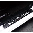 thumbnail image 1 of GHSDFBB 4Pcs Car Door Sill Protector Reflective 4D Carbon Fiber Sticker Decoration Door Entry Guard Door Sill Scuff Plate Stickers Compatible with Silverado Off Road(White), 1 of 6