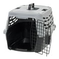 thumbnail image 2 of IRIS USA 23" Small Pet Travel Carrier with Front and Top Access, 2-Door Top Load, Hard-Sided Training Crate for 18 Lbs. Pet Cat Small-Sized Dog with Left or Right Opening Top Door, Black/Gray, 2 of 9