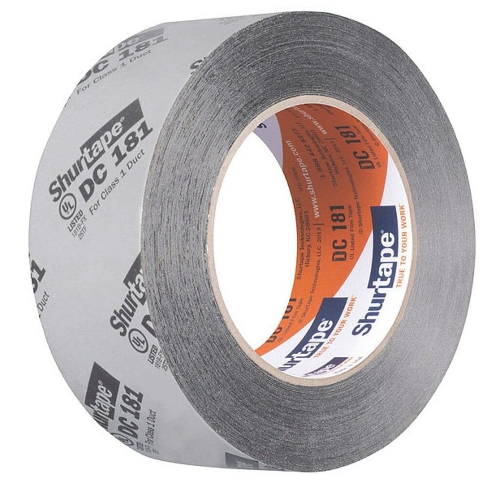 Shurtape Duct Tape, Silver, 120-1/4 yd L, 1-7/8 in W 164686