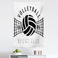 thumbnail image 1 of Volleyball Tapestry, Monochrome Style 1981 Sport Club Calligraphy on a Plain Background, Fabric Wall Hanging Decor for Bedroom Living Room Dorm, 5 Sizes, Charcoal Grey and White, by Ambesonne, 1 of 1