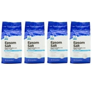 4 Pack Quality Choice Epsom Salt Soaking Solution/Saline Laxative 16 Oz Each
