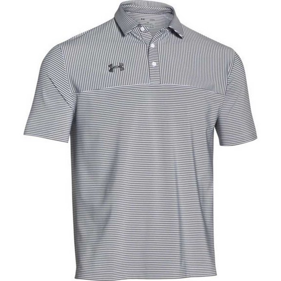 Under Armour Men's Clubhouse Polo Golf Shirt, 1270402 (White/Grey, M)