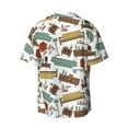 thumbnail image 7 of Kdxio Men's Hawaiian Shirt for Men Short Sleeve Shirt Art Of Living Summer Casual Holiday Beach Button Down T-Shirts, 7 of 7