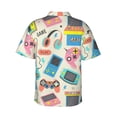 thumbnail image 3 of Daiia Playing Video Games Hawaiian Shirt for Men Gentle Cotton Regular Short Sleeve Casual-XX-Large, 3 of 9