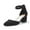 Black, variant on Women's Pointed Toe Pumps Ankle Strap Buckle Chunky Block Heel Dress Sandals