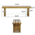 thumbnail image 3 of Noble House Datona Acacia Wood Outdoor Bench, Natural, 3 of 7