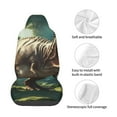 thumbnail image 4 of Honeii Green Forest Dinosaur Print Car Seat Cover,Car Interior Covers,Universal Fit Seat Protector, Compatible with Most Cars, SUVs, Trucks, and Vans, 4 of 5