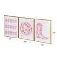 thumbnail image 5 of Mainstays 3 Pc Set Pink Western Theme Wall Art, Howdy, Boot, and Disco Globe, 5 of 18