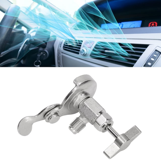 Car Dispensing Valve, Copper Universal 1/4SAE Thread Dispensing Valve Bottle Opener High Strength Automatic Ignition for R12 R22 R134A Air Conditioning