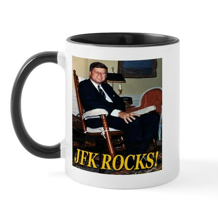 

CafePress - JFK Rocks! Mug - 11 oz Ceramic Mug - Novelty Coffee Tea Cup