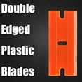 thumbnail image 3 of 100pcs Plastic Razor Blades, Double Edged Plastic Scraper Blades Replacement for Plastic Razor Scraper Tool for Decals, Adhesive Labels, Stickers Removing Cleaning, 3 of 5