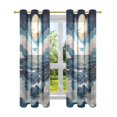 thumbnail image 7 of Yayeee Window Curtains Light Filtering 63"x42" Grommet Panel Pair Home Living Room Decor, Rolling Waves, 7 of 7