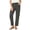 Dark Gray, variant on Linen Pants Women with Side Pockets Casual Elastic High Waisted Pleated Pant Solid Color Wide Leg Beach Vacation Trousers Dark Gray XXL