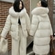 thumbnail image 5 of Chaqueta de invierno de plumón para mujer, abrigos acolchados con capucha, abrigos coreanos de botones sólidos, abrigos de piel grande, abrigos gruesos y cálidos para mujer, 5 of 5