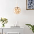 thumbnail image 6 of SAFAVIEH Cyril LED Amber Glass Pendant Light with Amber Shade, 6 of 8
