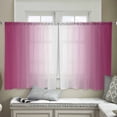 thumbnail image 4 of Rose Red Ombre Semi Sheer Curtains 54 Inch Length 2 Panels Set, Pink White Gradient Modern Abstract Art Sheer Kitchen Curtain Privacy Voile Window Curtain for Living Room Bedroom Rod Pocket Drapes, 4 of 7