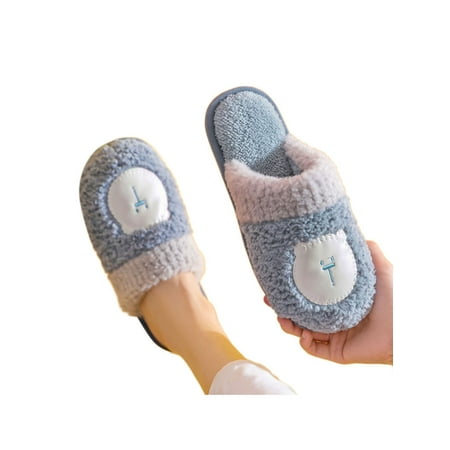 

Tenmix Womens Lightweight Fuzzy Clogs Indoor Closed Toe Home Shoe Bedroom Casual Plush Slipper Grey 5.5-6