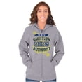 thumbnail image 5 of Don't Question Moms Authority Funny Zip Hoodie Sweatshirt Women Brisco Brands X, 5 of 6