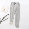 thumbnail image 2 of Leggings de invierno de talla grande para mujer, de felpa lisa: pantalones cálidos y casuales con cintura elástica, para llevar en exteriores e interiores, 2 of 4