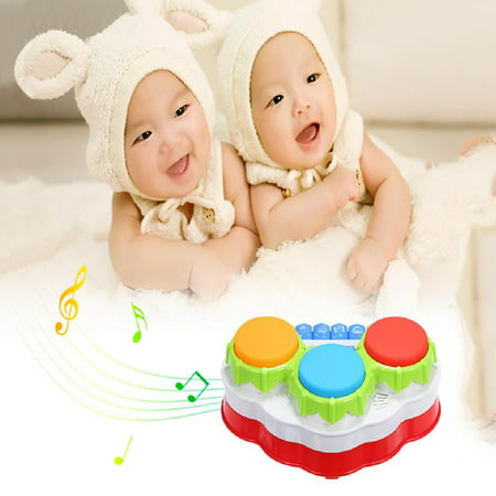 BEAD BEE Hand Drum Toy Three Button Drum Music Piano Gift For One Year Old