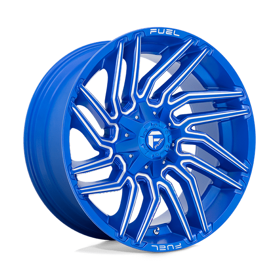 Fuel 1Pc D774 Typhoon 22X10 8X170 -18Et 125.1Cb Anodized Blue Milled Wheel