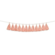Darice Coral Tissue Tassel Garland, 12 pcs, 6ft