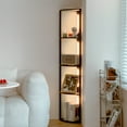 thumbnail image 5 of FENLO Wood Corner Shelf with Dimmable LED Floor Lamp, 5 of 6